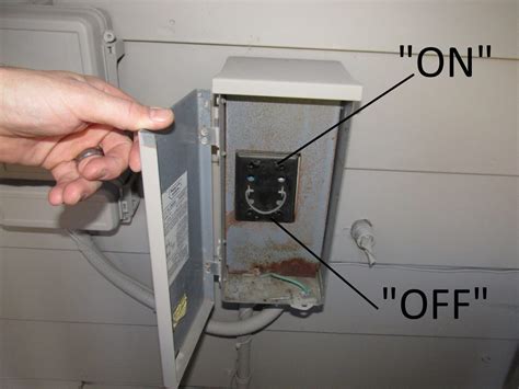 ac electric box|air conditioner shut off switch.